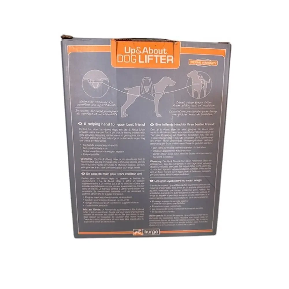 Kurgo Up & About Dog Mobility Lifter Harness Adjustable 50–90 lbs